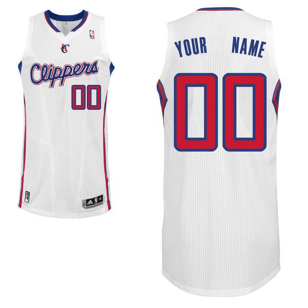 Men Los Angeles Clippers White Custom Authentic NBA Jersey->customized nba jersey->Custom Jersey